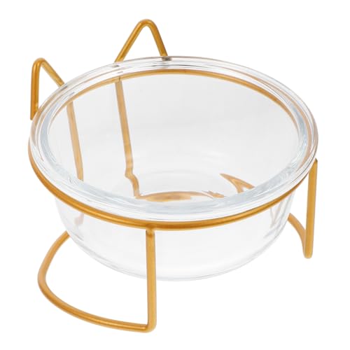 Happyyami 1 Satz Hoher Katzennapf aus Glas katzenfutter pet Supplies Kätzchen Wasserschale Futternapf für Haustiere Hundenäpfe Katzennäpfe Futterautomat für Haustiere Glasnapf für Haustiere von Happyyami