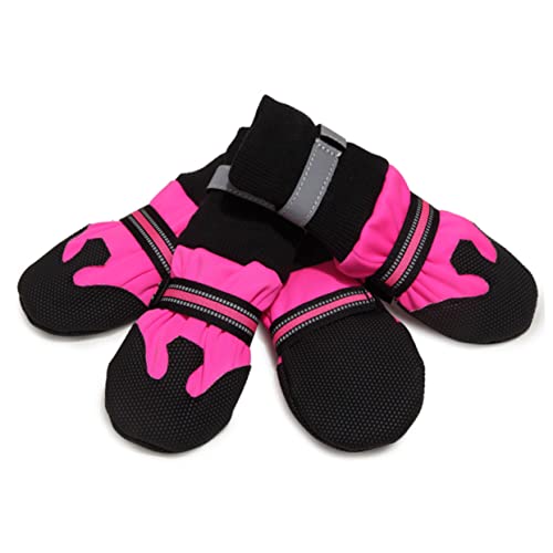 Happyyami 1 Satz Hundeschuhe Stiefel Für Hunde Schuhhund Hundehose Hundeleinen Für Große Hunde Hundezubehör Ausbildung Für Hunde Led-hundehalsband Für Mittelgroße Hunde Haustier Rassen Rosy von Happyyami