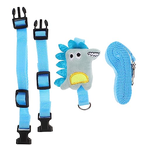 Happyyami 1 Satz Kaninchenleine Heu Hundeleine Bausatz Bungee Karabiner Bunny Suit Hasen zubehör Kleintier Gurt hasenzubehör Welpen Weste Leine Outdoor-Zubehör für Haustiere Polyester Blue von Happyyami