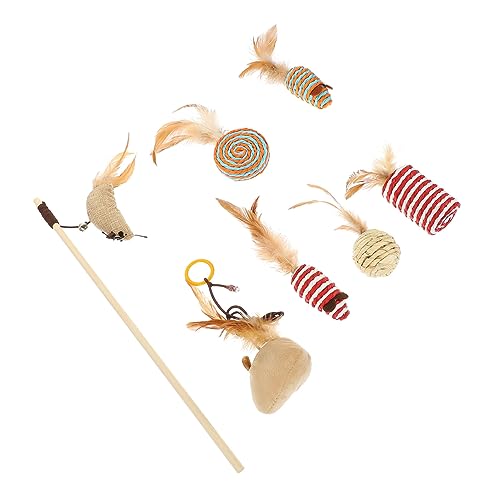 Happyyami 1satz Interaktives Katzen Spielzeug Teiliges Zubehör Für Katzen Inklusive Katzenangel Und Federn Für Indoor-Spiel Langlebig Und Strapazierfähig Fördert Bindung Und Spaß Beim Happyyami 1satz Interaktives Katzen Spielzeug Teiliges Zubehör Für Katzen Inklusive Katzenangel Und Federn Für Indoor-Spiel Langlebig Und Strapazierfähig Fördert Bindung Und Spaß Beim von Happyyami