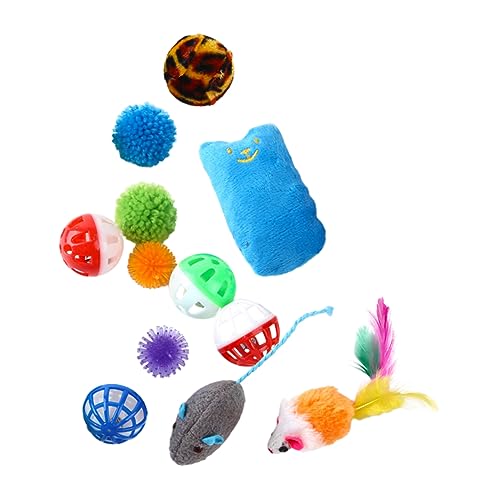 Happyyami Kauspielzeug Katze Katze Spielzeug 1 Satz Katzenspielzeug Interactive Cat Toy Kitten Katzen Angeln Kätzchen Neckendes Katzen-Teaser Bissfestes Kauspielzeug Haustier Künstliche Feder von Happyyami