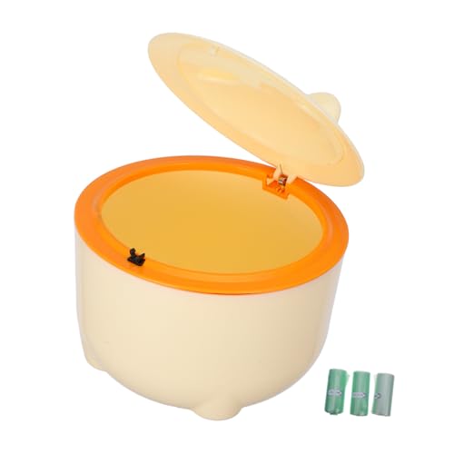 Happyyami 1 Satz Katzenstreu-mülleimer Katzenkotbehälter Katzenmülleimer Katzenkot Mülleimer Hundekot Mülleimer Aufbewahrungsbehälter Für Tierstreu Desktop-mülleimer Katzentoilette Yellow Pp von Happyyami