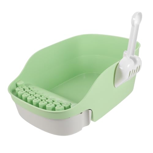 Happyyami 1 Satz Katzentoilette Katzenstreuschaufel Wurf Katzenfutter automatisch streuwanne abfallbehälter Kitten Toilet Kitten Katzenklo Heimtierbedarf kätzchentoilette Plastik Light Green von Happyyami