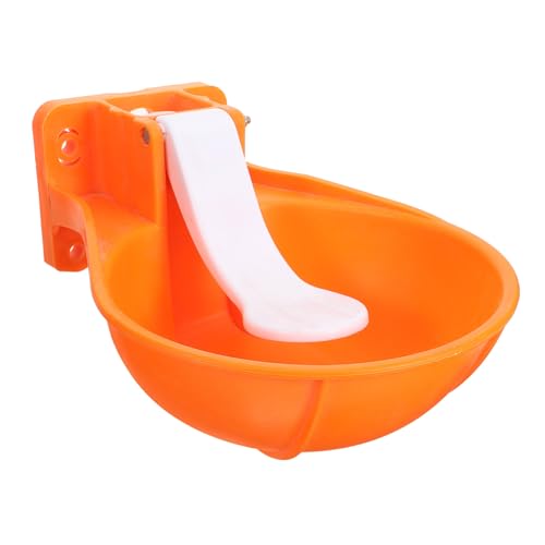 Happyyami 1 Satz Kuh-Trinknapf Flasche Trinkbrunnen für Haustiere Slow Feeder Hundenapf sofortig pferdetränke Automatischer Trinknapf Wassernapf für Rinder Viehbrunnen Plastik Orange von Happyyami