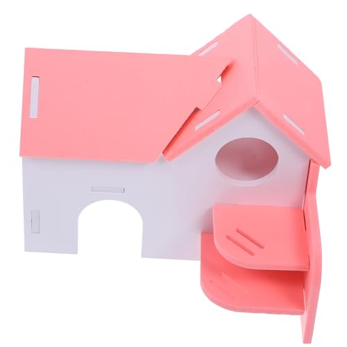 Happyyami 1 Satz Meerschweinchenheim Rattenzubehör Guinea Versteck Schlafhaus für Ratten Hamster-Esszimmer Hamster Spielzeug hamsterspielzeug Rattenvorräte Hamsterversteck mit Leiter PVC von Happyyami