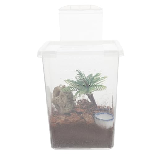 Happyyami Mini-spinnenkäfig Gehege für Springspinnen Zubehör Kunststoff-zuchtbox für Haustiere Reptilien-Terrarium für Den Innenbereich von Happyyami