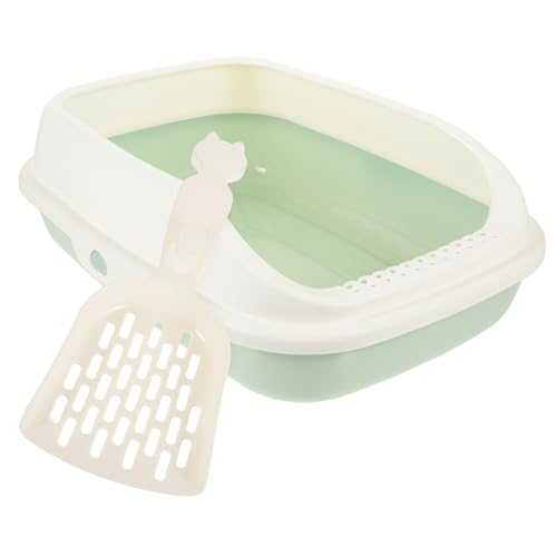 Happyyami 1 Set-Box Katzentoilette Hasenstreu-Toilette Kätzchen Saubere Toilette Katzenstreubehälter Töpfchen Kaninchentoilette Katze Bettpfanne Reisen Plastik Aufzug Automatisch von Happyyami