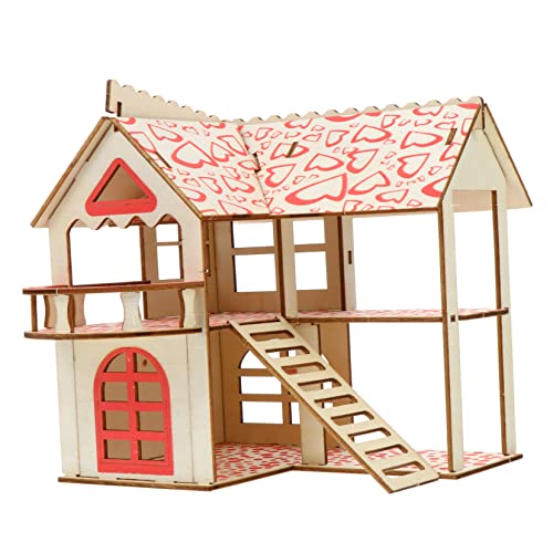 Happyyami 1 Set Hamster Castle Pet Hamster Spielzeug Kleine Haustierhütte Doppelschicht Hamster Kabine von Happyyami