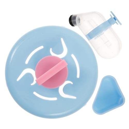 Happyyami 1 Set Hamster Laufrad Trinkbrunnen Haustierkäfigzubehör Meerschweinchennäpfe Meerschweinchen Wasserspender Kleintier Wasserflasche Kleines Hamsterrad Rennmausrad Himmelblaue von Happyyami