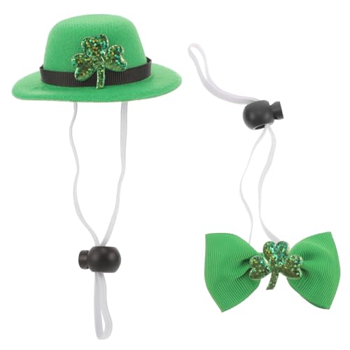 Happyyami 1 Set Haustier Hut Krawatte St Patrick's Day Hundekleidung Haustier Kleeblatt Kostüm Katze St Patrick's Day Outfit Haustier St Patrick's Day Outfit Haustier St von Happyyami