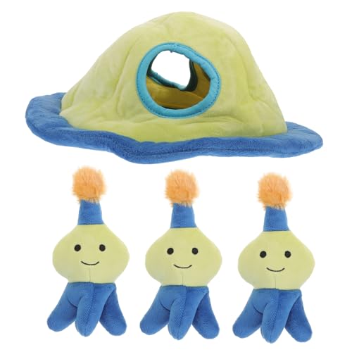 Happyyami 1 Set Haustier Sound Spielzeug Haustier Backenzahnspielzeug Interaktives Hundespielzeug Hundebiss Plüsch Luftschiff Aliens Hund Backenzahn Spielzeug Plüsch Aliens Spielzeug von Happyyami