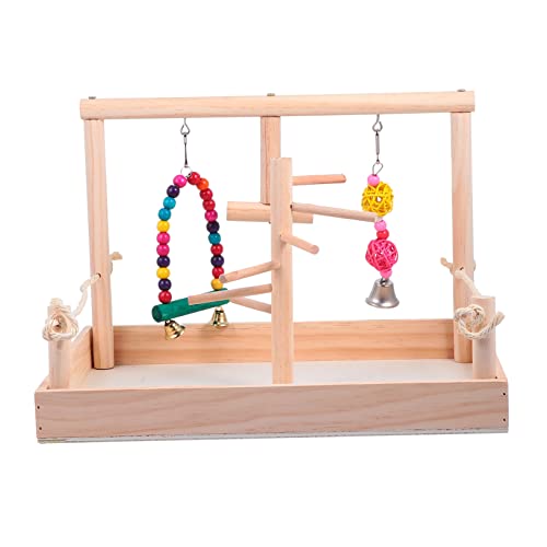 Happyyami 1 Set Papagei Stehend Auf Der Stange Hängendes Spielzeug Für Papageien Spielzeug Für Sittiche Vogel Papageienspielzeug Vogelpapageienschaukel Kauspielzeug von Happyyami