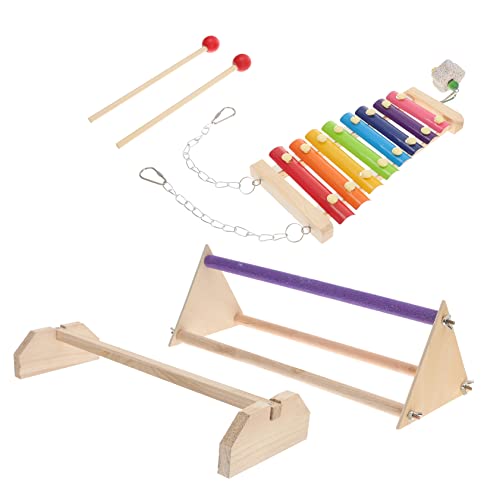 Happyyami 1 Set Ständer Hühnersitzstange Hühnerspielzeug Holz Raststange Heimtierbedarf Vogel Xylophon Hühner Sitzstange Vogelspielzeug Hühner Raststange Papageienbarsch Und von Happyyami