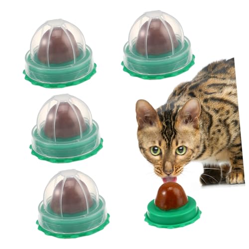 Happyyami 10 STK Katze süßigkeiten lecken lecken spaß Katze Katzenminze Spielzeug Catnip Wall Balls katzenurne katzenurin Lutscher Katze leckt Ball leckbare Süßigkeiten essbar Snack Haustier von Happyyami