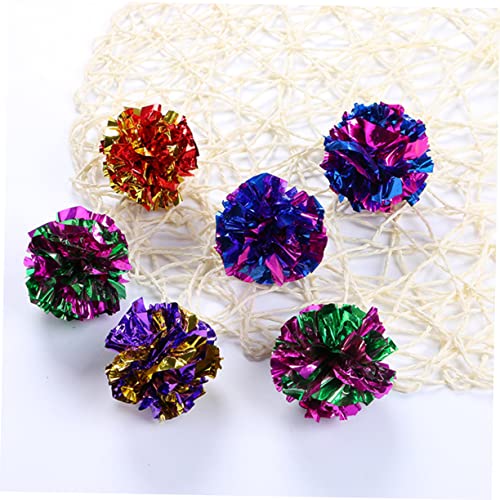 Happyyami 10St Katzenspielzeugbälle Papierblumenball Spielzeugball Katzenball Spielzeugball interaktives Kitten cat Toys Crinkle-Bälle für Katzen Ballspielzeug für Katzen von Happyyami