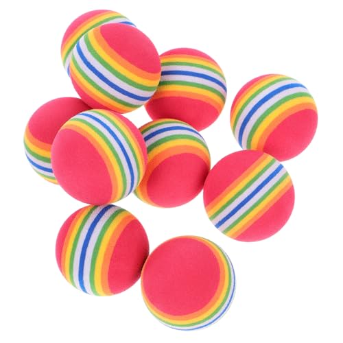 Happyyami 10St mit schwimmenden Kugeln interaktives knete rainbowball Fetch- Regenbogen-Katzenspielzeugbälle Fuzzy-Bälle für Katzen Eva Regenbogenball von Happyyami