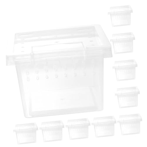 Happyyami 10st Futterbox Für Haustiere Reptilien Inkubator Reptilienterrarium Brutbehälter Für Insekten Eidechsenkäfig Spinnen-Terrarium Spinnen Terrarien Käfig Für Tierlebensräume Plastik von Happyyami