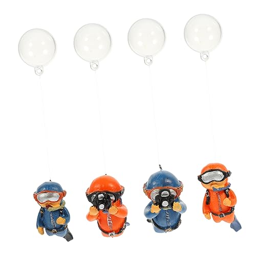 Happyyami 12 STK Aquarium Landschaftsbau Ornamente Mini-Actionfiguren Kidcraft-Spielset Unterwasser Dekoration Aquarium Dekoration Zubehör für Aquarien Bürodekoration Kawaii Taucherfigur PVC von Happyyami