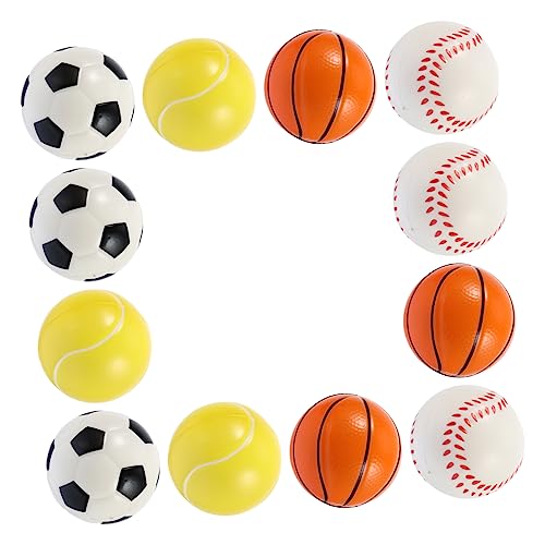 Happyyami 12St Spielzeugball für Haustiere quietschende kaubälle für Hunde Kauspielzeug für Hunde stressabbau Spielzeug dekompressionsspielzeug Haustierbedarf Trainingsball für Hunde Pu von Happyyami