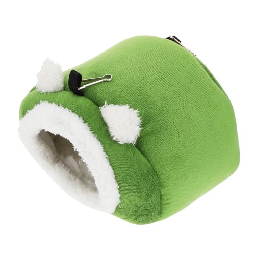 Happyyami 1Stk Baumwollnest für Haustiere Kätzchen Spielzeug Schweinekäfig Haustier warmes Bett kanninchenhäuser kaninchenhäuser für Haustierbetten Warmes Hamsterhaus Flanell Green von Happyyami