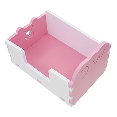 Happyyami 1Stk Hamster Toilette Badekäfig für Kleintiere Kleintierbedarf Hamster klo Small pet Toilet fussbadewanne Hamster kleine Toilette Toilettenbehälter für kleine Haustiere PVC Rosa von Happyyami