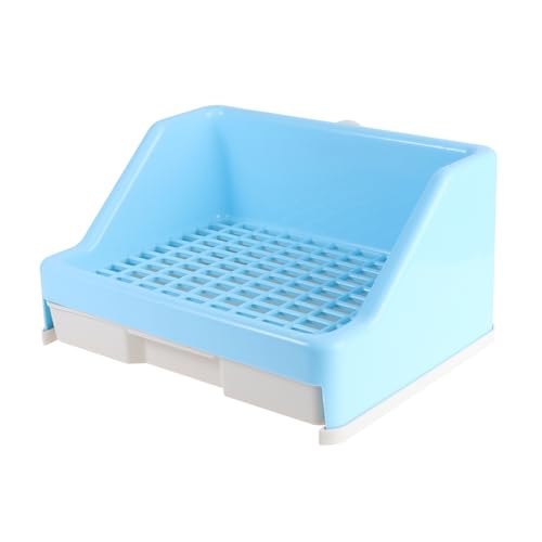 Happyyami 1Stk Kaninchen Schublade Kaninchenstall im Innenbereich Haustier Hase Mülleimer kaninchentoilette kaninchenklo Haustier-Kaninchen-Toilette Hasentoilette mit Schublade Plastik Blue von Happyyami