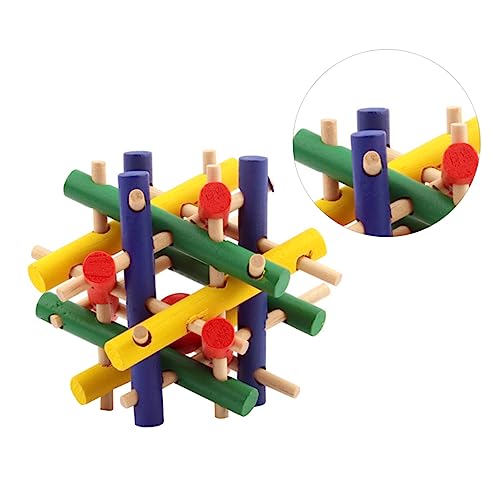 Happyyami 1Stk Papageienbissspielzeug Papageienspielzeug Mini- Vogelbeißspielzeug Spielzeugball Spielzeug Bird Toys vogelspielzeug nymphensittich Papagei Anhänger Spielzeug Hölzern von Happyyami