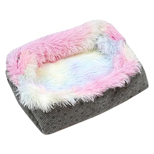 Happyyami 1Stk Plüsch Katzenspielzeug Hundebett Katzenbetten Wurf ausgestopfter Welpe Bett Bett Katzenmatte Foldable Bed Tierkissen catsbests Dog beds cat Bed Katzenbettmatte Stoff Colorful von Happyyami