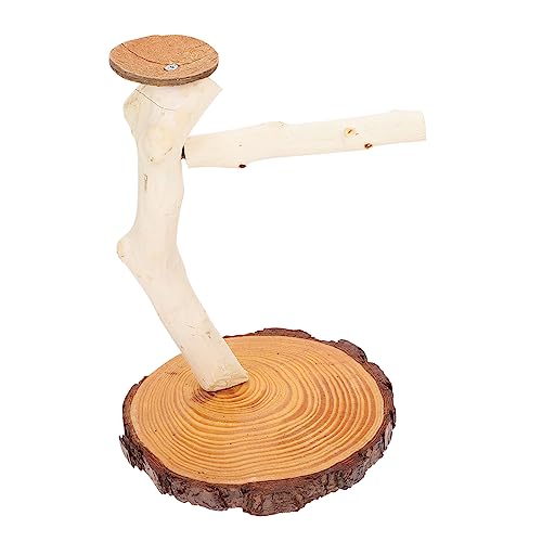 Happyyami Multi-Funktion Papagei Ausbildung Stehen Vogel Playstand Papagei Fitness Ausrüstung Holz Tischplatte Spielzeug Sicher Kauen von Happyyami