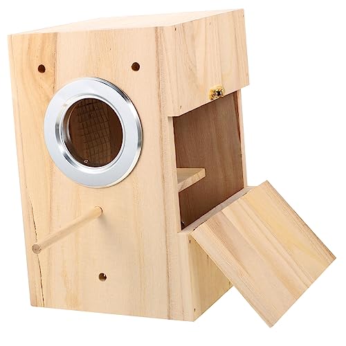 Happyyami 1pc Holz Vogel Nest Nächsten Boxen Zucht Box für Käfig Singvögel Finken Nistkasten von Happyyami