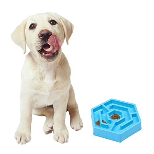 Happyyami 1Stk kreativer Futternapf für Haustiere Langsamer Fressnapf für Hunde Slow Feeder Hundenäpfe Hunderätsel pet Supplies pet Nutrition Dog Cats Katzenfutter Futternapf für Katzen Blue von Happyyami