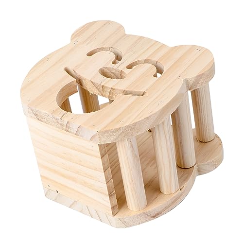 Happyyami Heu Feeder Holz Gras Rack Pet Supply Beige Ergonomisches Design Einfach Zu Bedienen Frische Halten von Happyyami