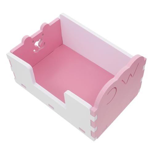 Happyyami 1stk Hamster Toilette Haustier Kleintierbedarf Hamster Kleine Toilette Meerschweinchen Bad Sandzimmer Toilettenbehälter Für Hamster Anti-flutsch-Toilette PVC Rosa von Happyyami