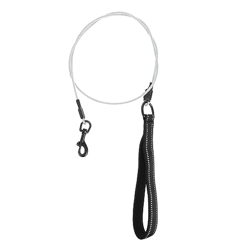 Happyyami 1stk Hundeleine Kabel Autositzerhöhung Für Hunde Leckerlibeutel Für Das Haustiertraining Für Haustiere Hundekette Draht Zur Bereicherung Für Hunde Black Nylon von Happyyami