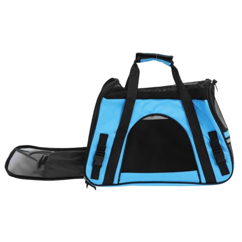 Happyyami 1stk Hundetasche Für Draußen Erweiterbare Haustiertragetasche Welpenzwinger Tragetasche Für Katzen Kühlbox-unterlage Für Hunde Autositzbezüge Für Hunde Katzentransporter Sky-Blue von Happyyami