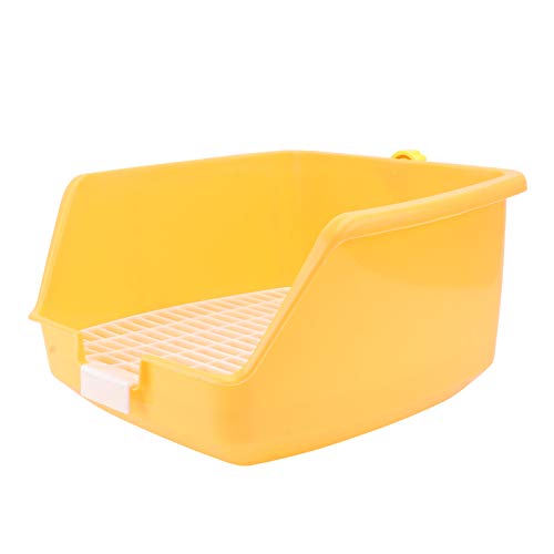 Happyyami 1stk Kaninchentoilette Badezimmer Kleines Tier Kaninchen-töpfchentrainer Hamster Töpfchentrainer Haustier-toiletten-töpfchen-Trainer Hamsterbettwäsche Haustierpfanne Yellow Plastik von Happyyami