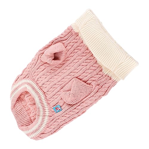 Happyyami 1stk Kleidung Für Haustiere Coole Hunde-Outfits Winterpullover Für Welpen Hundemäntel Wintermantel Hund Warme Kleidung Welpenkleidung Warmes Hundeoutfit Hundekostüme Rosa Gestrick von Happyyami