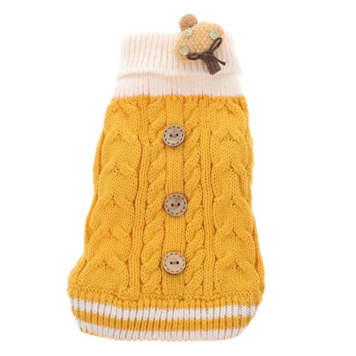 Happyyami 1stk Kleidung Für Haustiere Haustier Hund Warme Kleidung Fleecepullover Für Hunde Dackelkleidung Hunde-Winter-Hoodie Kleine Hundekleidung Warme Haustierkleidung Hundevlies Gestrick von Happyyami