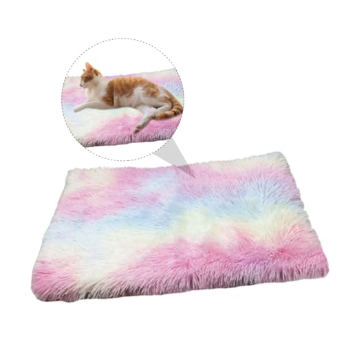 Happyyami 1stk Plüsch Katze Matte Bett Kleines Bett Ausgestopfter Hund Flauschiges Katzenbett Bettmatte Für Haustiere Spielstifte Für Haustier Schläft Matratze Stoff 2 in 1 von Happyyami