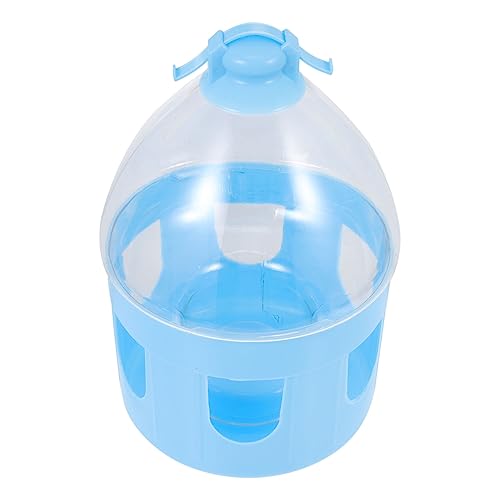 Happyyami 1stk Taubenkessel Vogeltrinker Wild Solar-vogeltränkebrunnen Vogel Selbsttrinker Futter- Und Tränke Für Küken Taubenspender Tragbare Wasserflasche Vogel Wasserschale Blue PVC von Happyyami