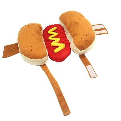 Happyyami 1stk Verwandlungskostüm Für Haustiere Hunde Haustier Geburtstagsdekoration Hot Dog Kostüm Für Dackel Katzenkostüm Halloween-kostüme Für Haustiere Leckereien Für Welpen Baumwolle von Happyyami