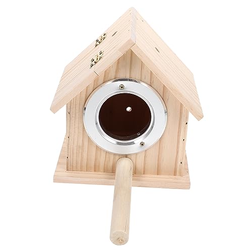 Happyyami 1stk Vogelhaus Wellensittich Kolibri- Vogelhäuschen Für Draußen Wellensittich Nisthaus Türdekoration Vogelkäfig Dekorativ Vogelkäfig- Outdoor- Beige Bambus von Happyyami