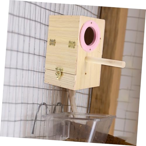 Happyyami 1pc Papagei Zucht Box Vogel Nisthaus Zeder Material Vogel Zucht Box für Vögel Vogel Nest Sittich Nest Box von Happyyami