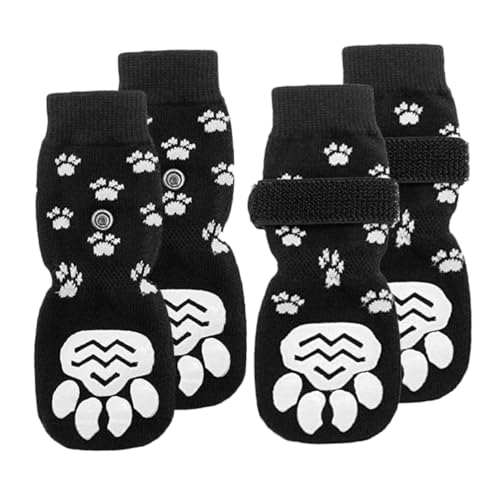 Happyyami 2 Paar – rutschfeste Hundesocken Atmungsaktive Baumwollsocken Atmungsaktive Haustiersocken Waschbare Hundesocken Kompakte Baumwollsocken Waschbare Haustiersocken von Happyyami