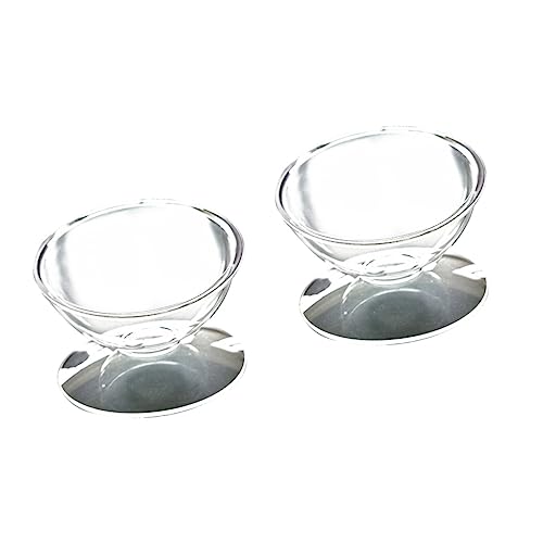 Happyyami 2 STK Hochtransparente Universalschüssel Erhöhte Hundenäpfe Serviertablett für Speisen pet Water Bowl pet Supplies hundefutternapf Schrägfutternapf für Haustiere Haustiernapf Acryl von Happyyami