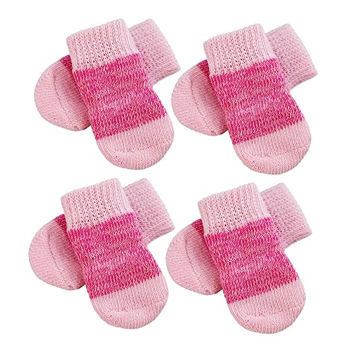 Happyyami 2 Sätze Haustier Socken Sockenschuhe Bequeme Haustiersocken Bequeme Elastische Hundesocken Anti-rutsch-Socke Für Haustiere Hundeschützer Socken Bequeme Hundesocken Rosa Polyester von Happyyami