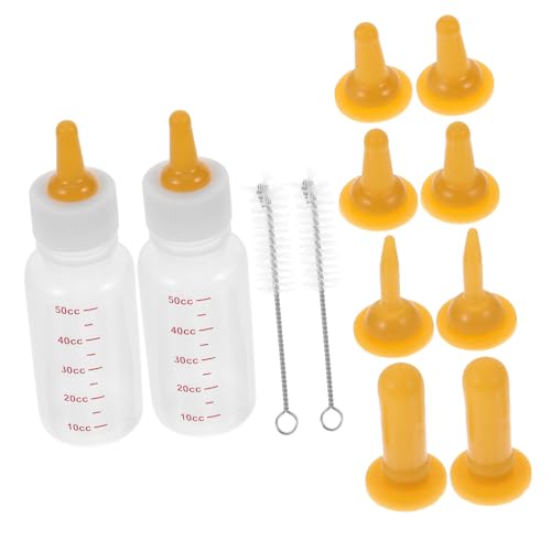 Happyyami 2 Satz Nuckelflasche Hasen Flasche tierbabys Milk Bottle Milchspender für Welpen Kätzchen-Kit wasserflasche Haustiere Katze Milch Flasche Flaschen zum Füttern von Katzen Kieselgel von Happyyami