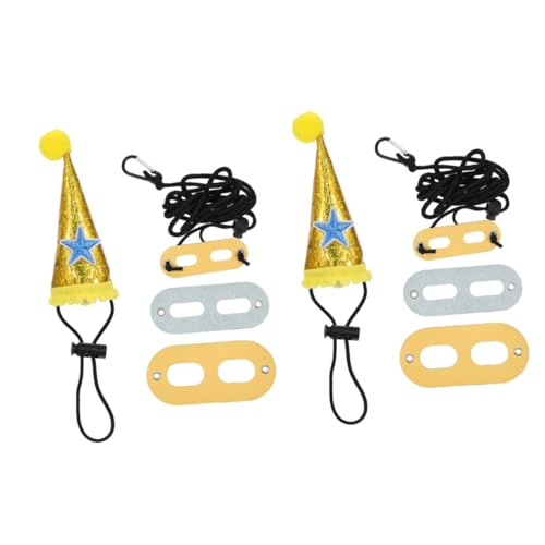 Happyyami 2 Sets Klettern Haustier Hut Seil Heimtierbedarf Halloween Haustier Kostüm Eidechse Geburtstag Hut Eidechse Kopfschmuck Eidechse Kostüm Haustier Eidechse Deko Hut Requisite von Happyyami