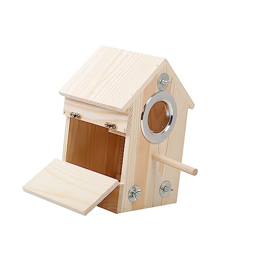 Happyyami 2 Stück Box Vögel Holz Nest Vogel Brüterei Vogel Inkubator Vogel Nest Papageien Brüterei Holz Vogel Voliere Vogelhaus Vögel Zubehör Holz Vogel Fall Holz Vögel Nest Zucht Fall von Happyyami