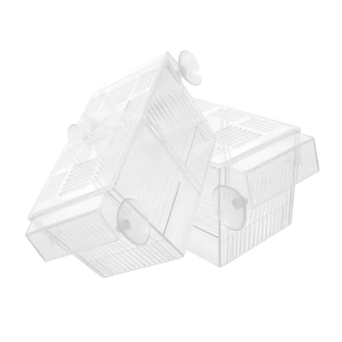 Happyyami 2 Stück Boxen Aquarium Kindergarten Transparent Schildkröte Lebensraum Abs Nylon Fisch Laichen Inkubator Aquarienfische von Happyyami